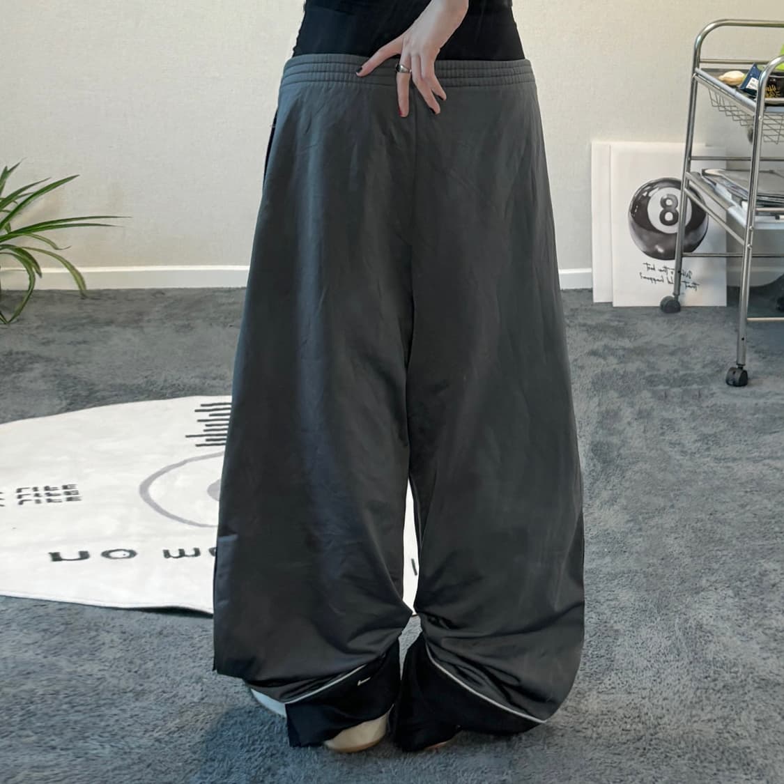 90s 올드스쿨 ADIDAS 배색 저지 트랙팬츠 상품이미지3