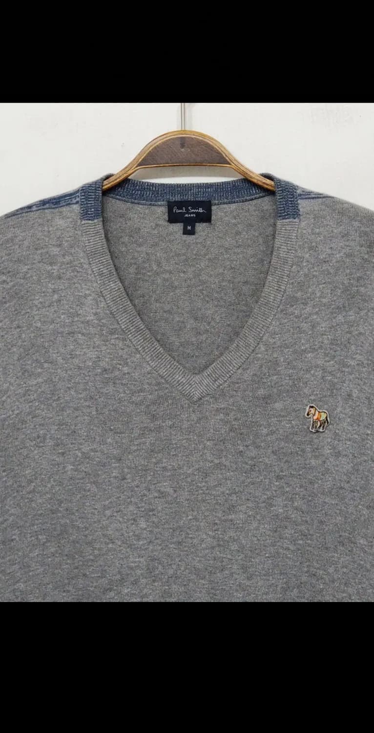 (M) 폴스미스 니트 그레이 얼룩말 스웨터 브이넥  상품이미지2