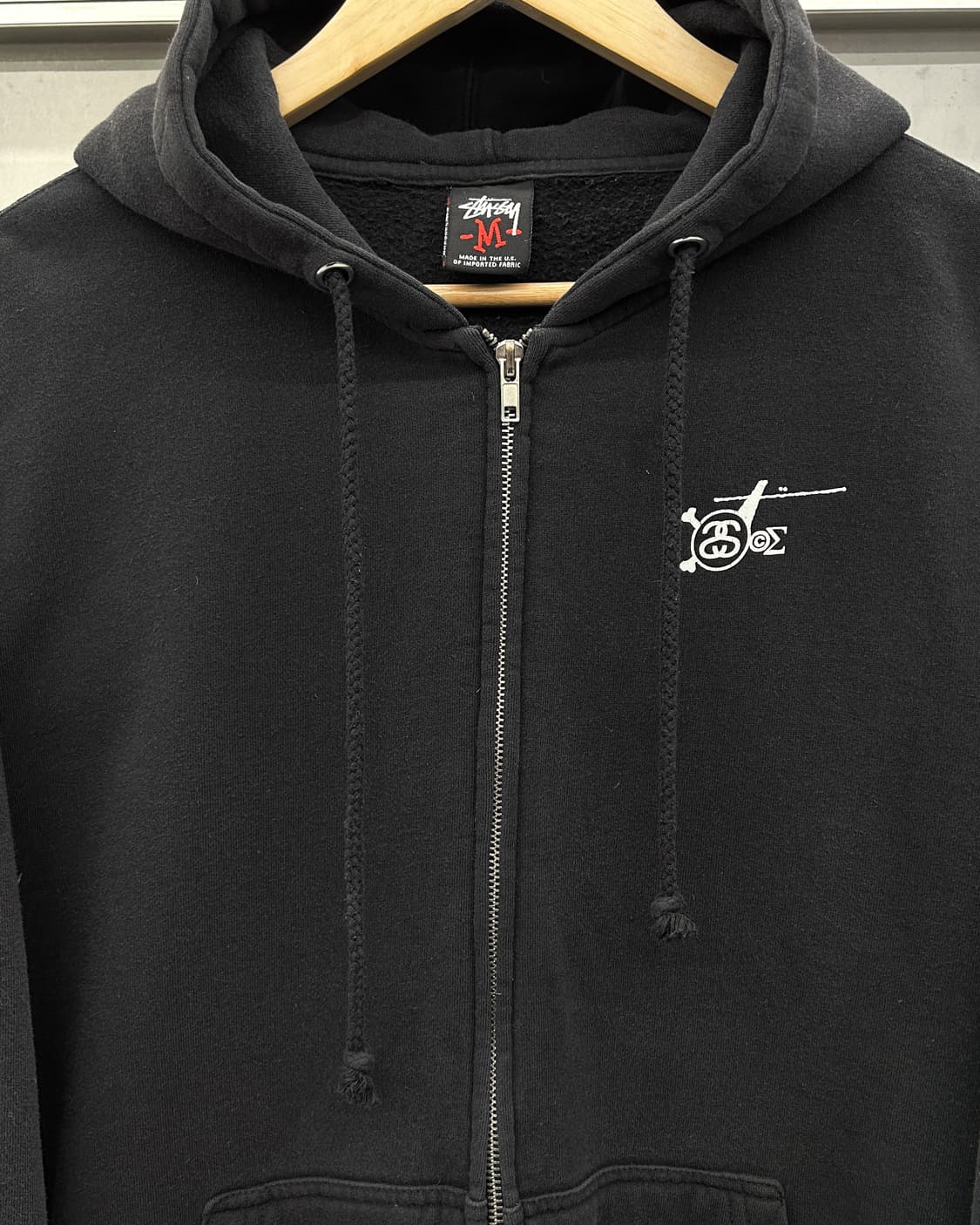 스투시 X 카파 시그마 00s  크라운 스웻 후드집업 블랙  상품이미지3