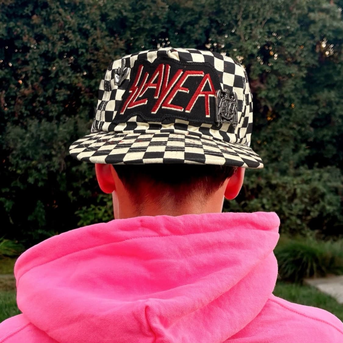 MadeWorn 체커보드 뱃지 페인팅디테일 볼캡 상품이미지1