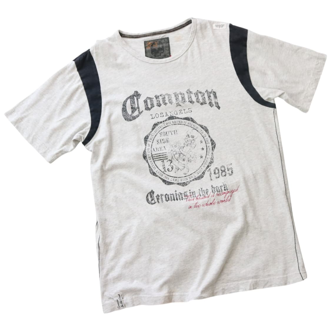 Ceronias 세로니어스 빈티지 컴턴 그래픽 래글런 반팔티셔츠 (XL) 상품이미지1
