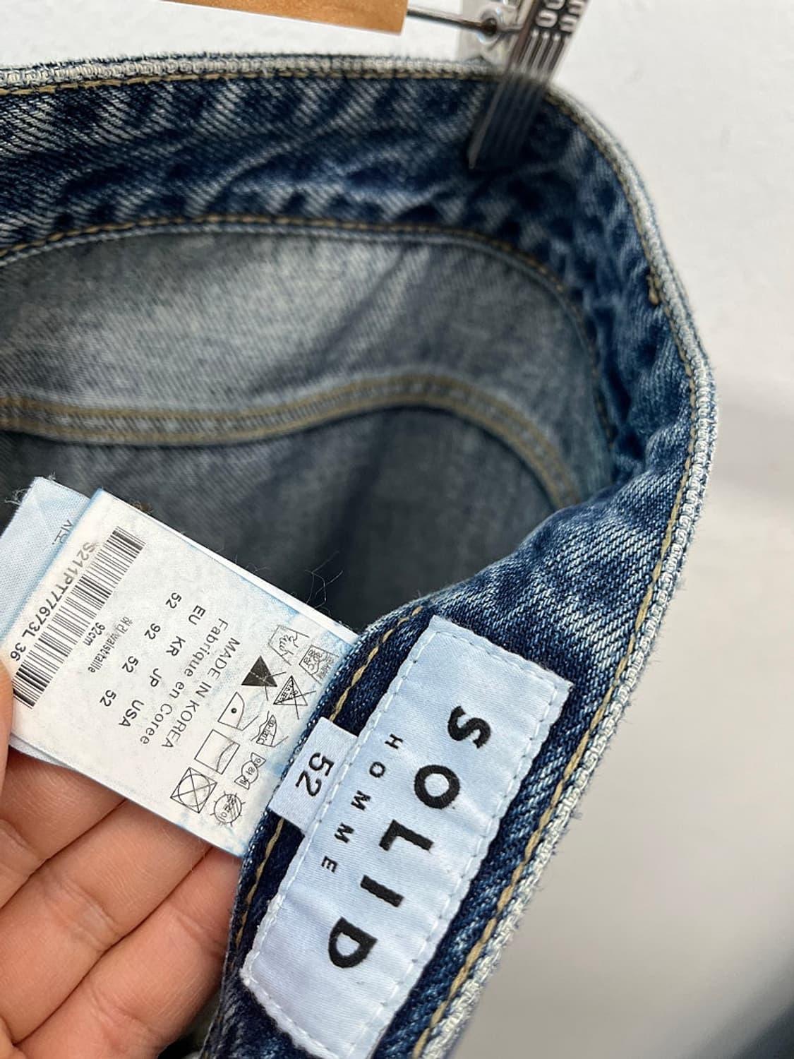 36) 솔리드옴므 중청 와이드진  상품이미지8