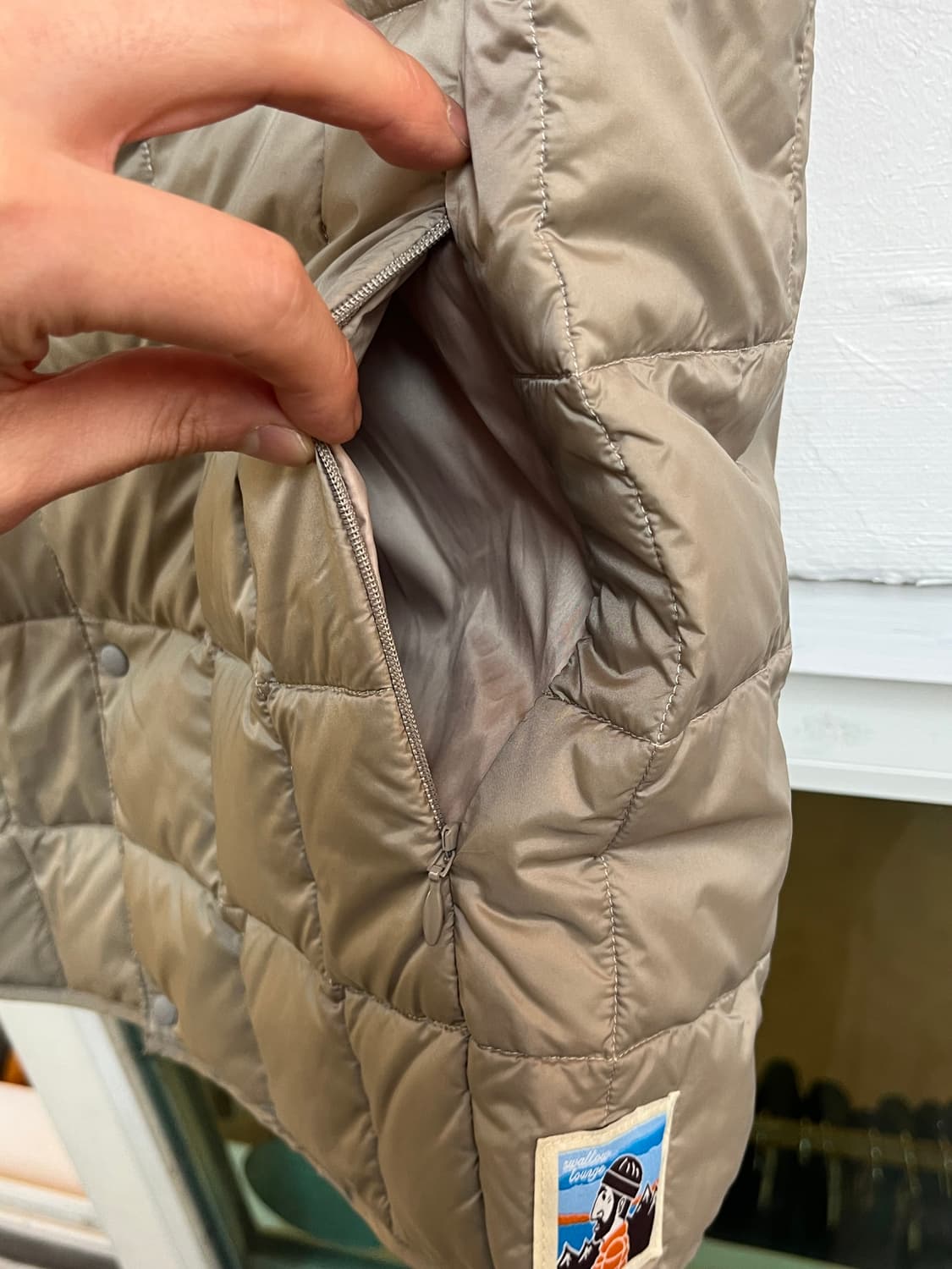 Taion 퀼팅 V넥 경량 패딩 조끼 베스트 2XL 상품이미지9