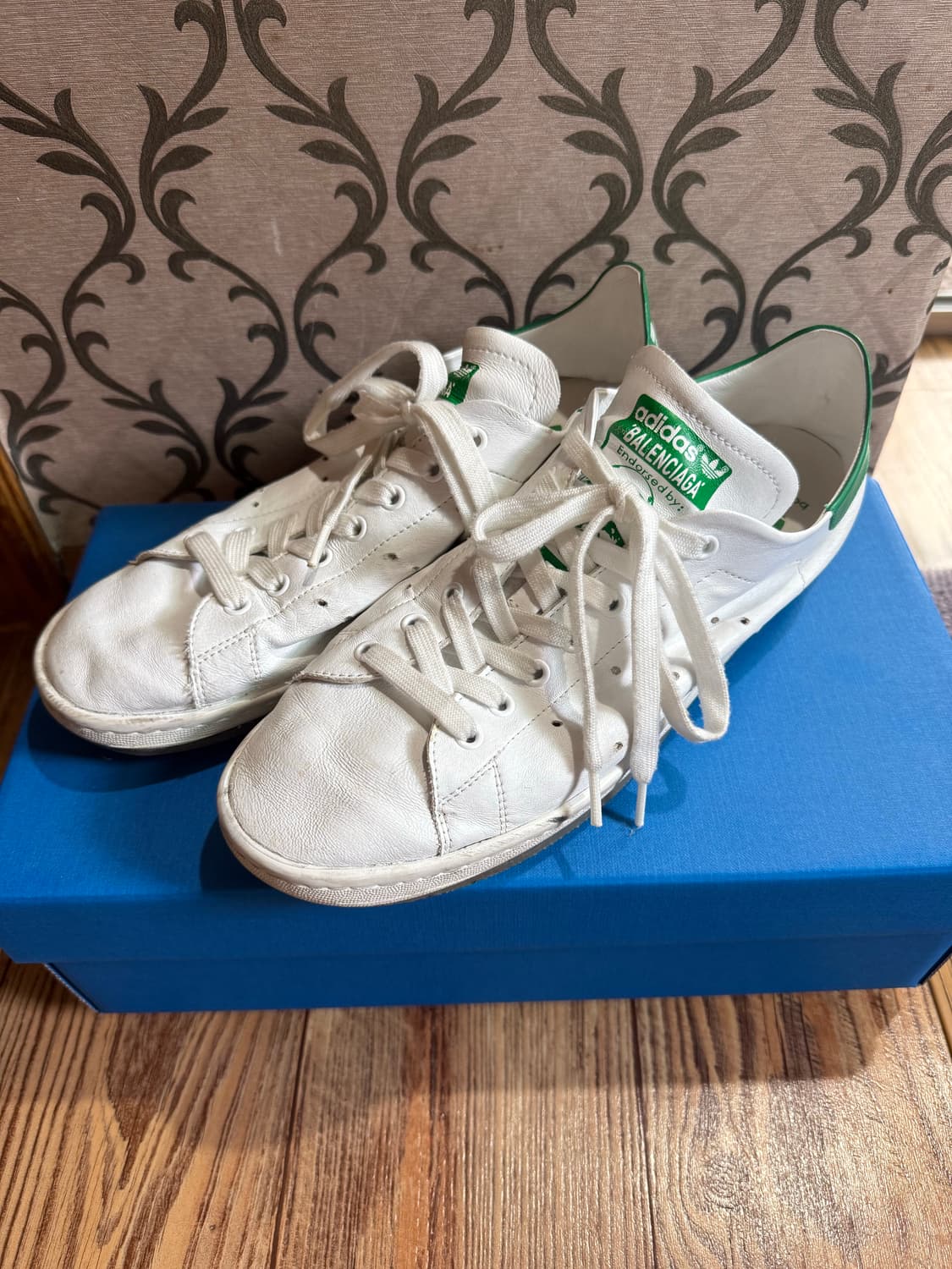 발렌시아가 아디다스 스탠 스미스 코어 화이트 그린 43 상품이미지1