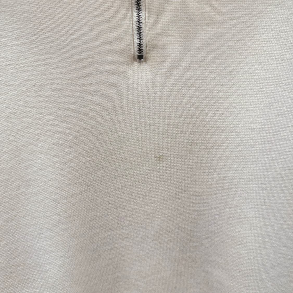 솔리드옴므 하프집업 카라 니트 긴팔 스웻 셔츠 오버핏 아이보리 상품이미지9