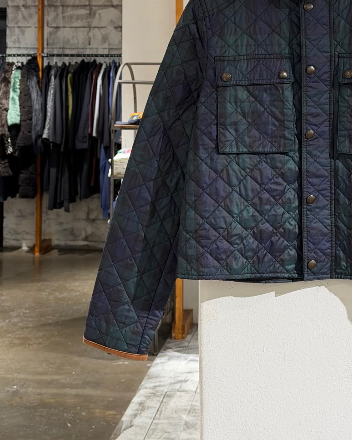 폴로 랄프로렌 그린 블랙와치 타탄 퀼팅 자켓 상품이미지5