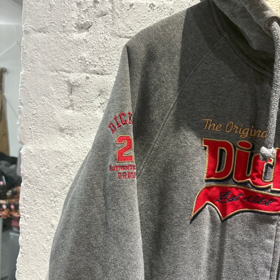 디키즈 빈티지 빅로고 안감양털 헤비후드집업 상품이미지3