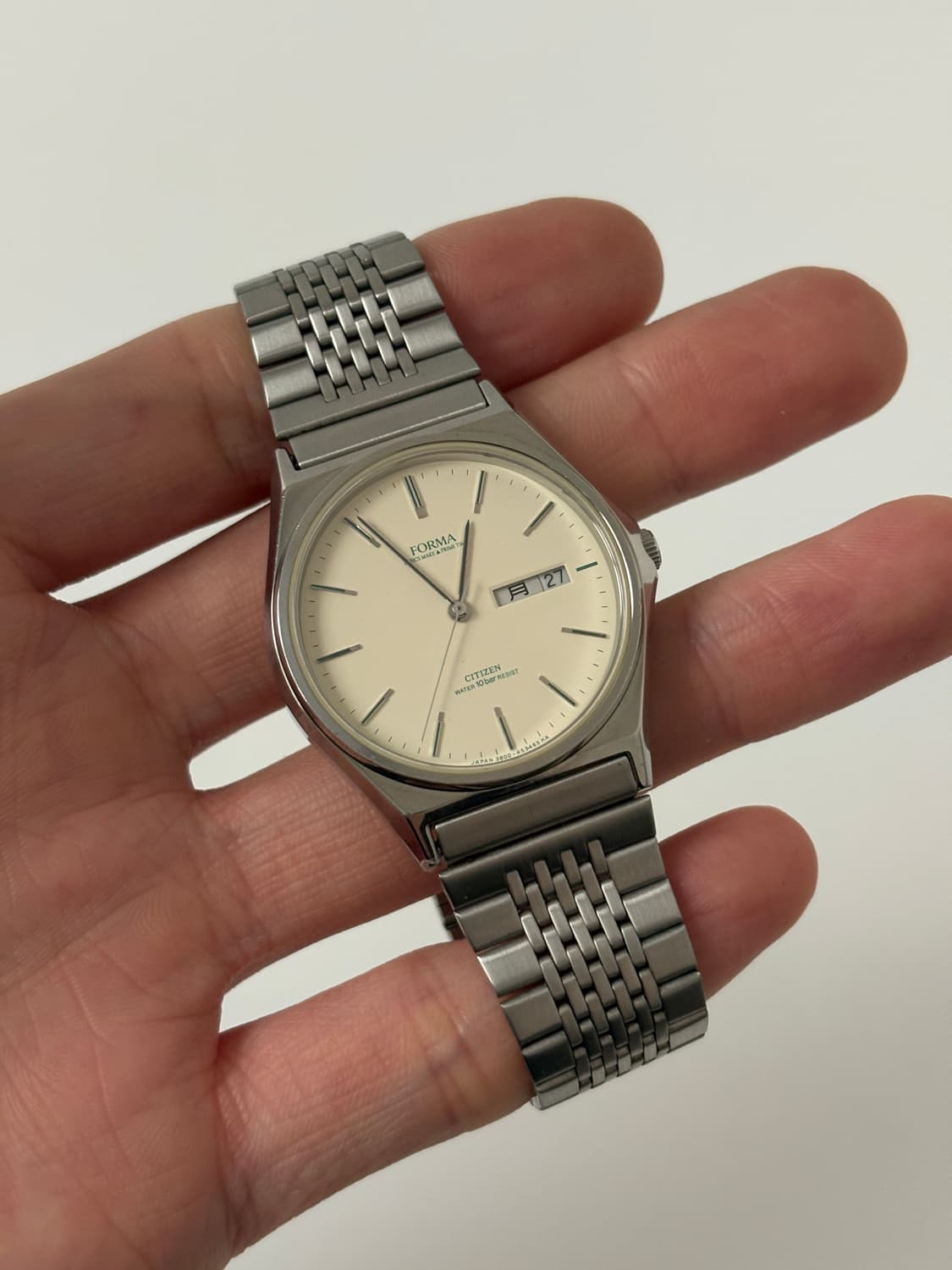 시티즌 1990년대 Forma 크림 다이얼 실버 쿼츠 남성 상품이미지2