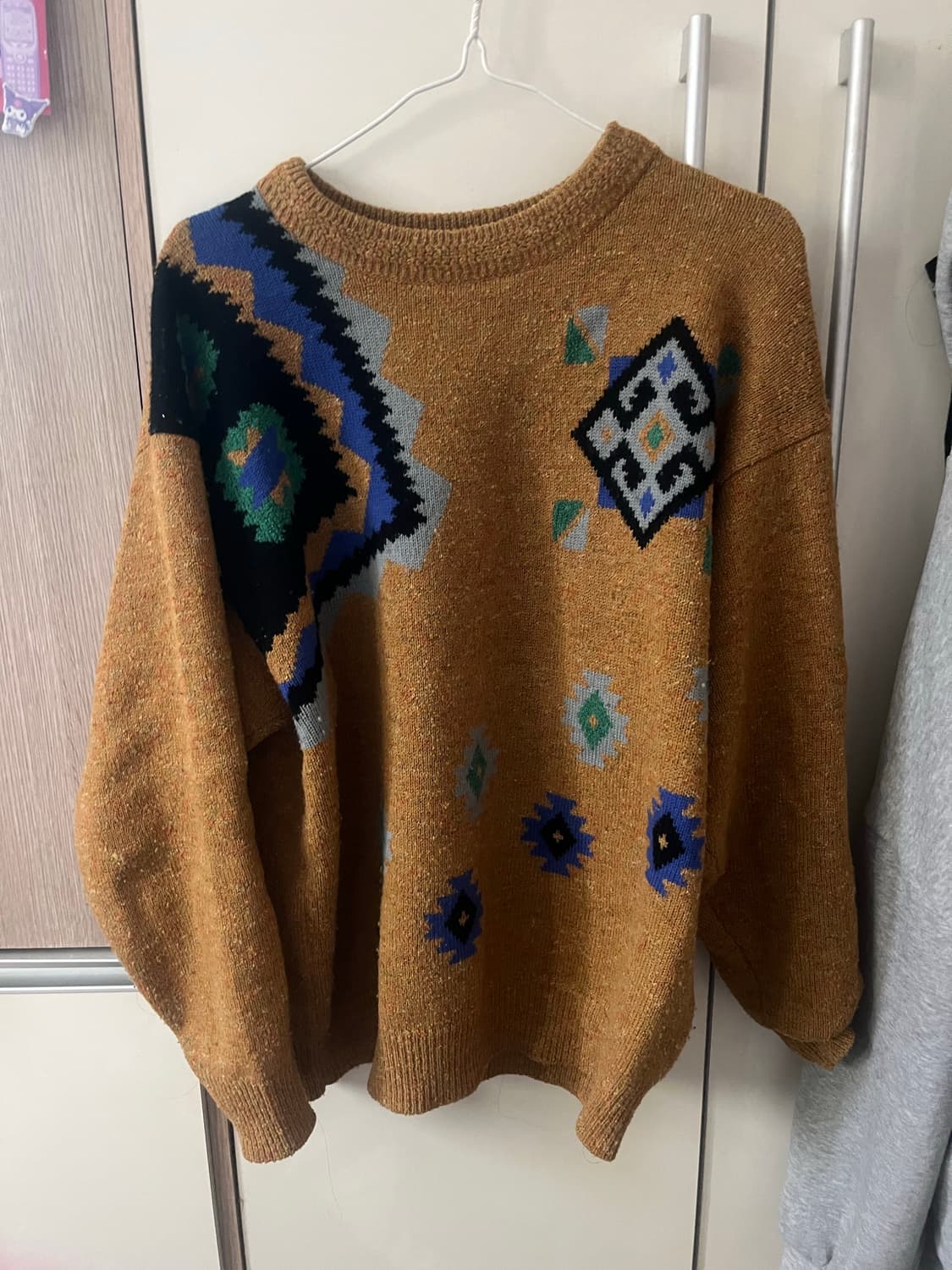 Vervio 패턴 빈티지 니트 스웨터 상품이미지1