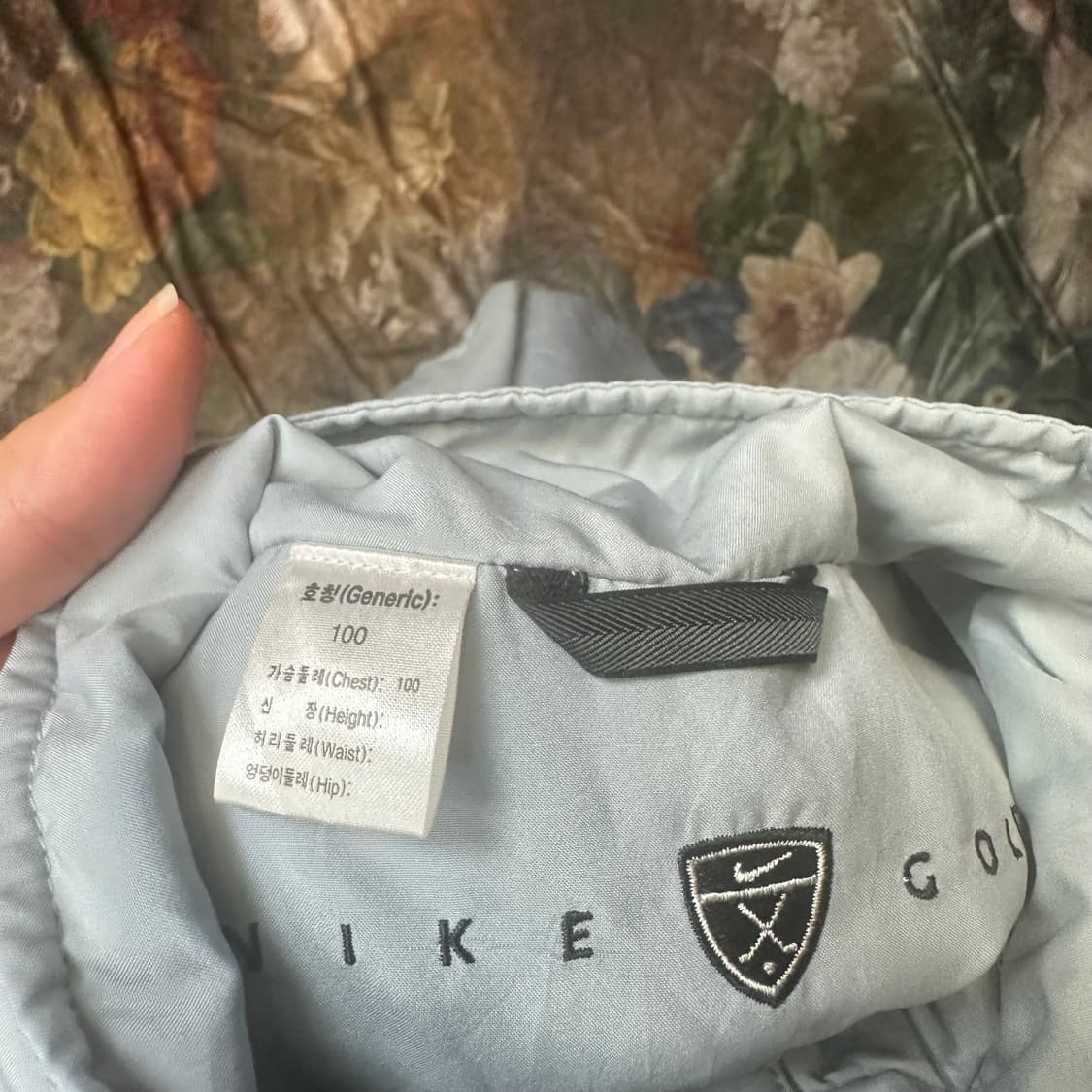 나이키 빈티지 올드스쿨 스우시스카이블루반집업 100 상품이미지3