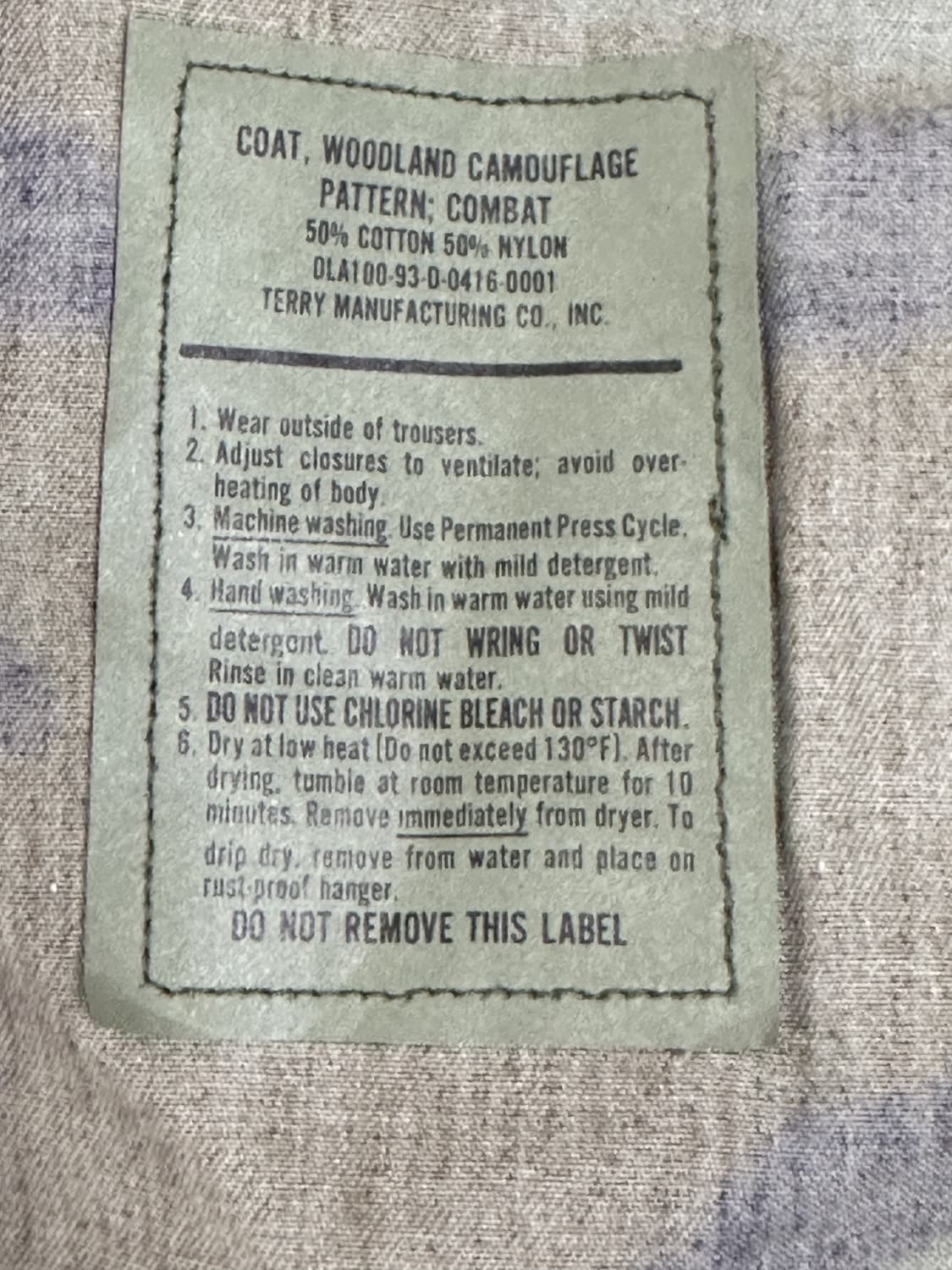 미군 구형 BDU 우드랜드 전투복 상의 (M/R) (L) 상품이미지6