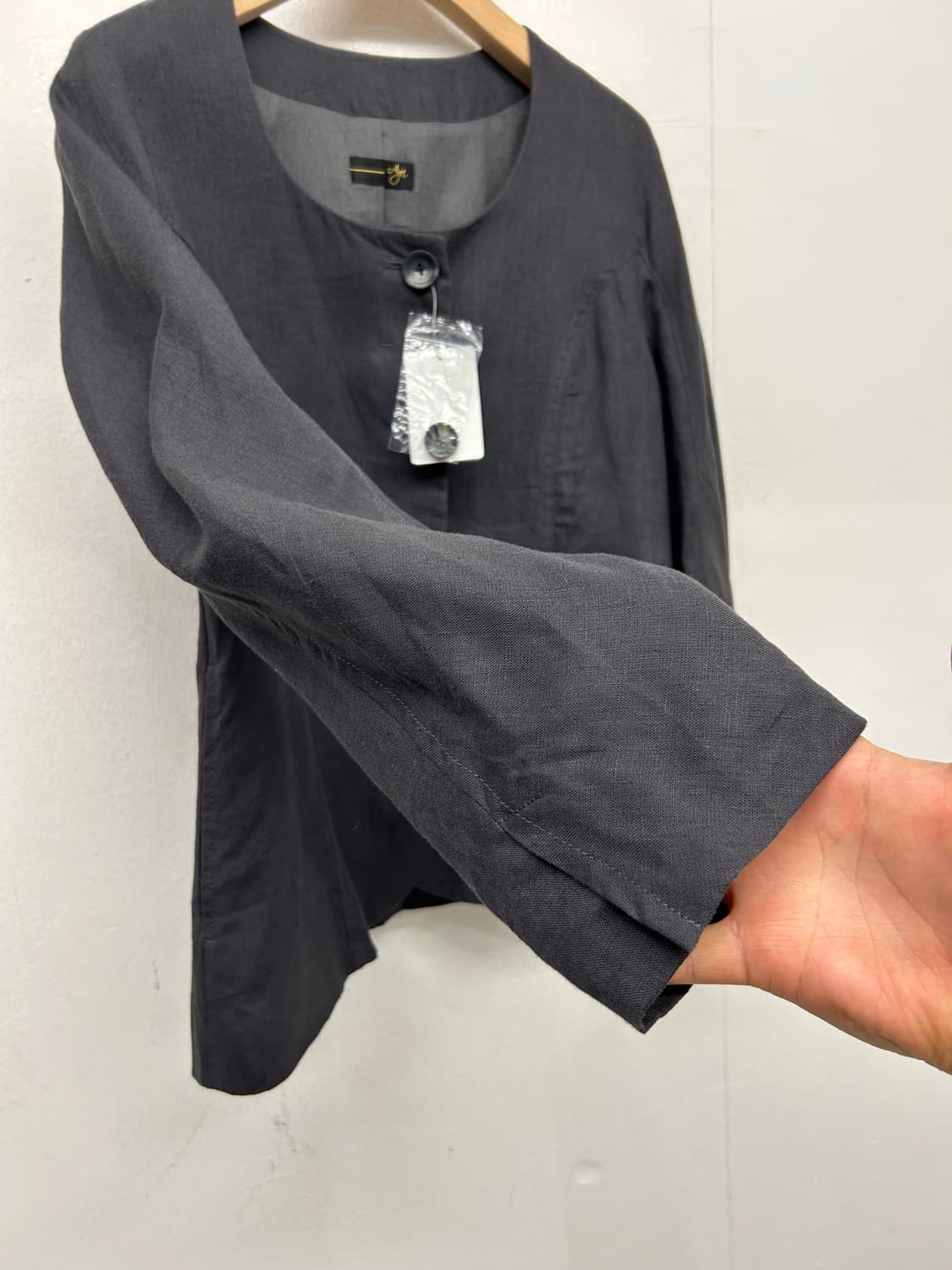 Aga 라운드넥 린넨 자켓 상품이미지2