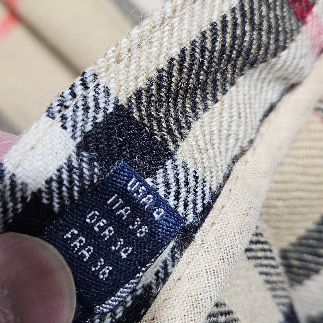 버버리 체크 울 스커트[XS] 상품이미지6