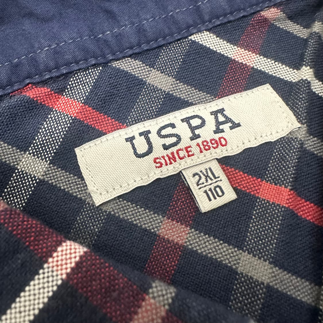 [새상품] POLO USPA 폴로 체크 셔츠 110(2XL) 상품이미지3