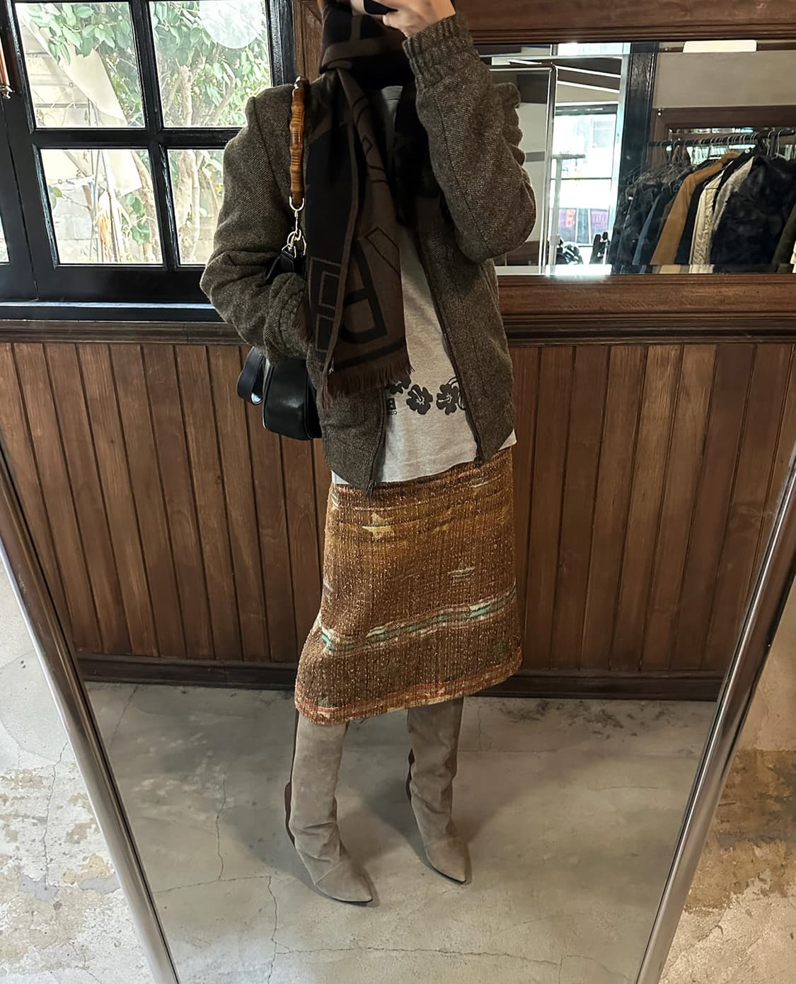 WB star tweed skirt 상품이미지5