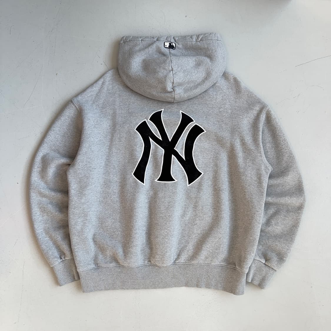 MLB 양키스 빅로고 후드티 그레이 상품이미지3