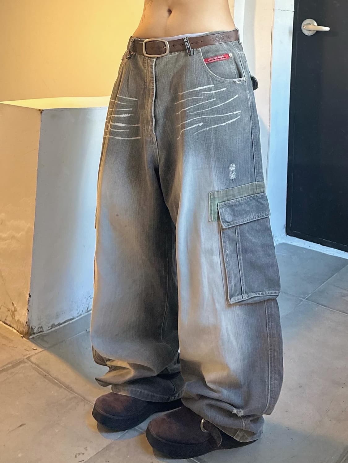 Dog town Grey denim washing cargo pants 상품이미지2