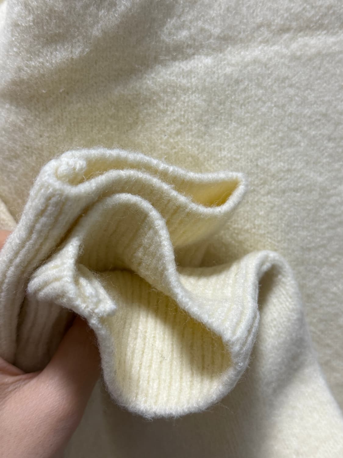 레스트앤레크레이션 오버사이즈 폴로 니트 탑 아이보리(새상품) 상품이미지4