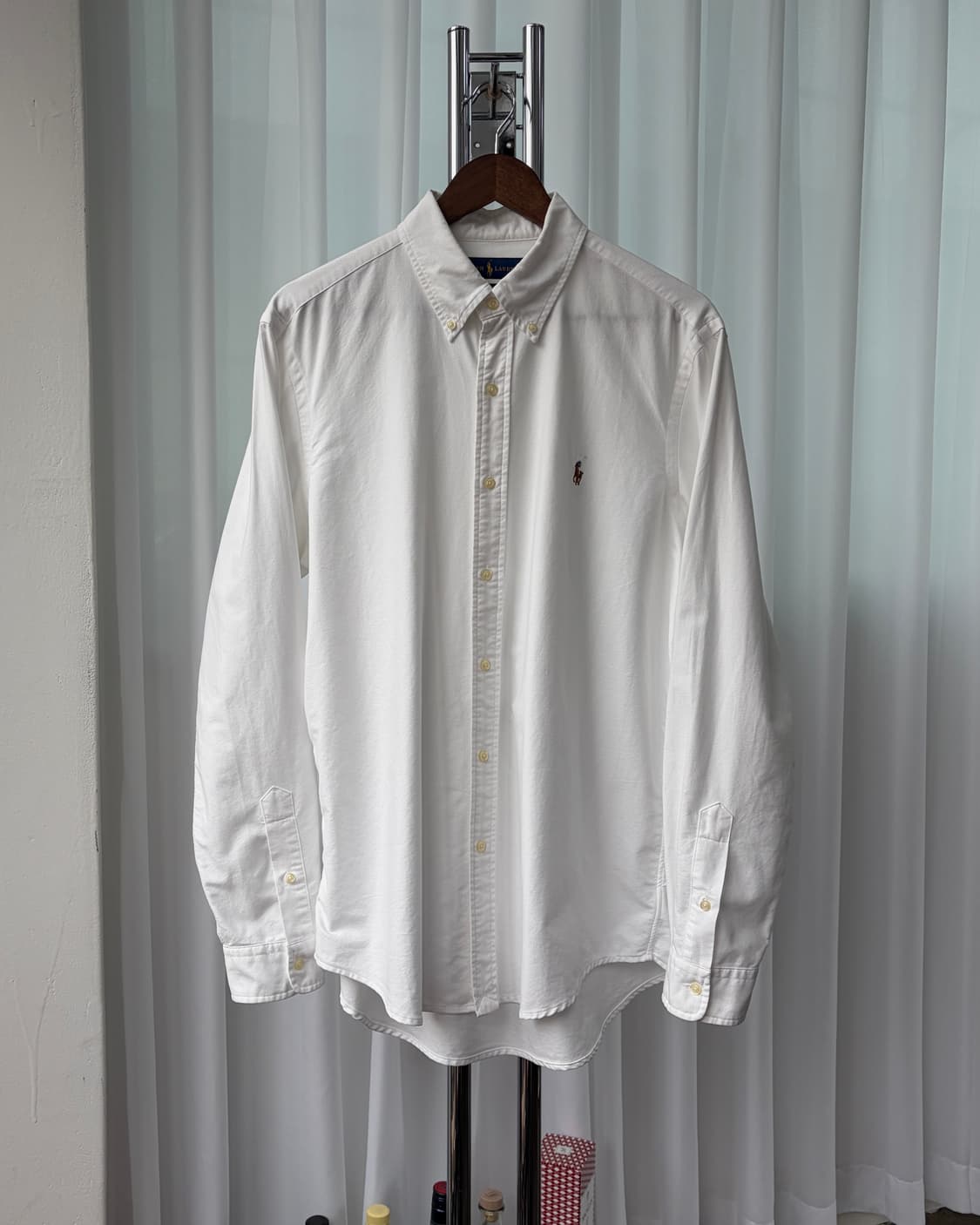 [L]폴로 랄프로렌 클래식핏 화이트 옥스포드 셔츠 상품이미지2