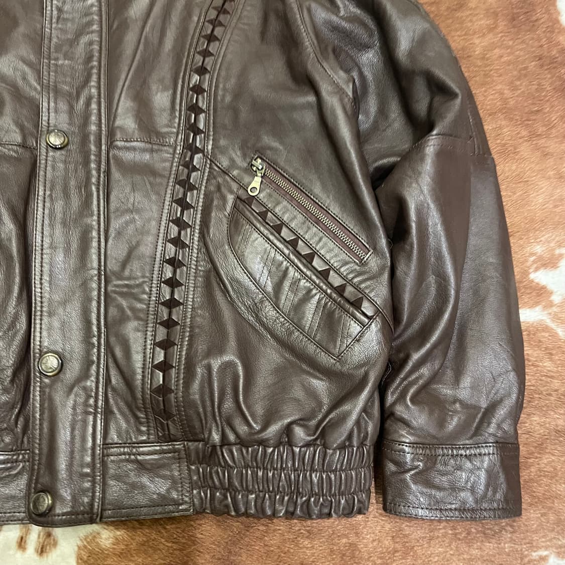 90's vintage leather jacket 상품이미지5