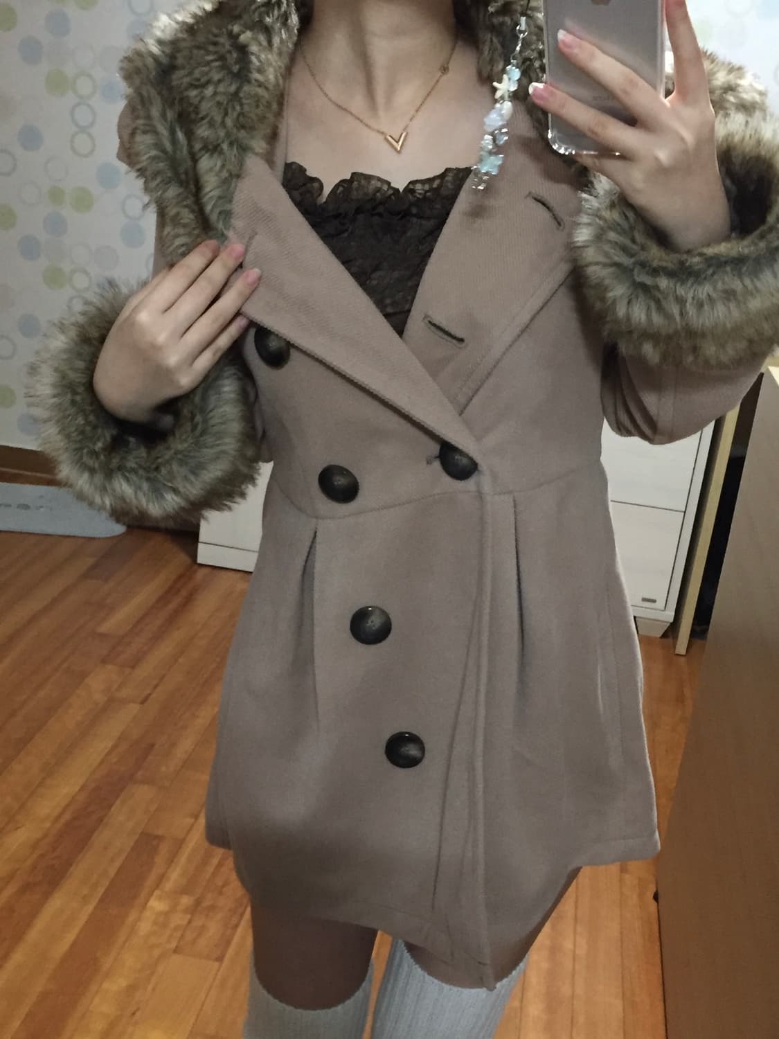 일본 빈티지 울프조 코트 상품이미지2