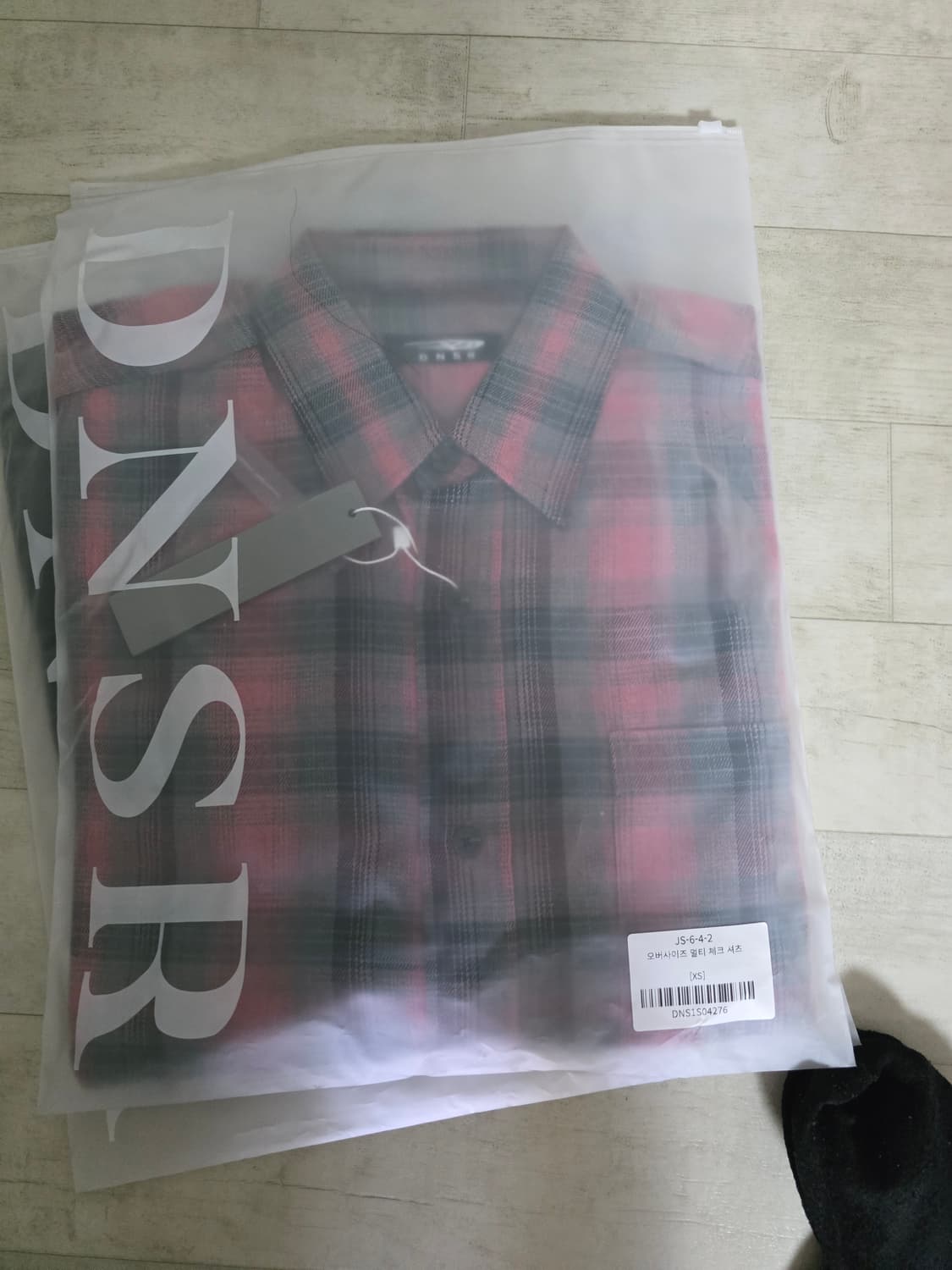 dnsr 오버사이즈 멀티체크 셔츠 xs 상품이미지3