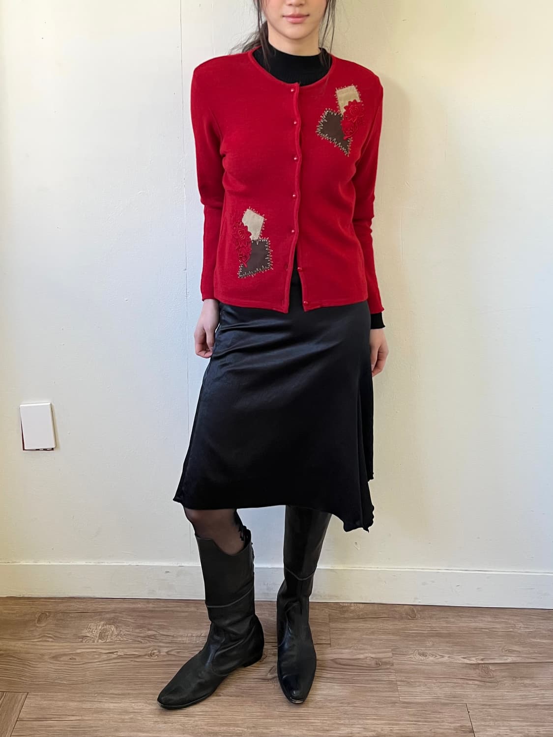 BROQiaea 패치 가디건 상품이미지5