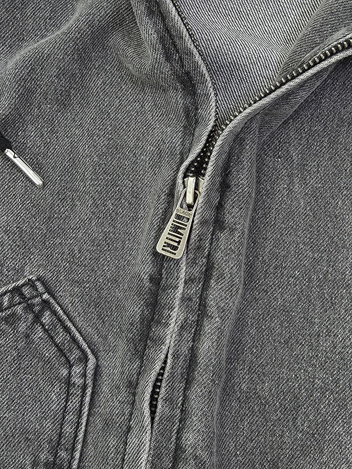 디미트리블랙 워싱 데님 후드 집업 자켓 상품이미지6