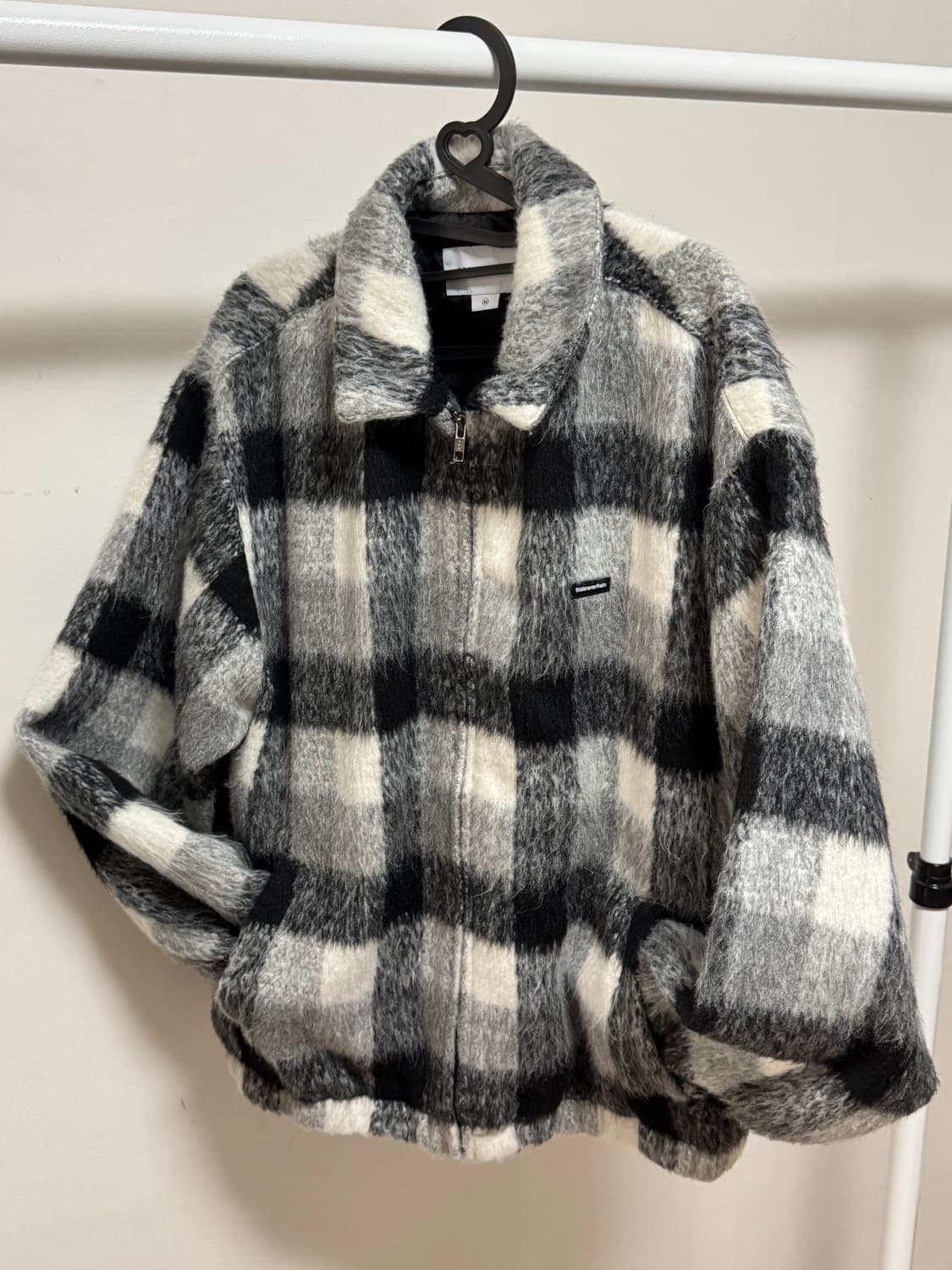 디스이즈네버댓 자켓 Brushed Check Zip Jacket Blac 상품이미지3