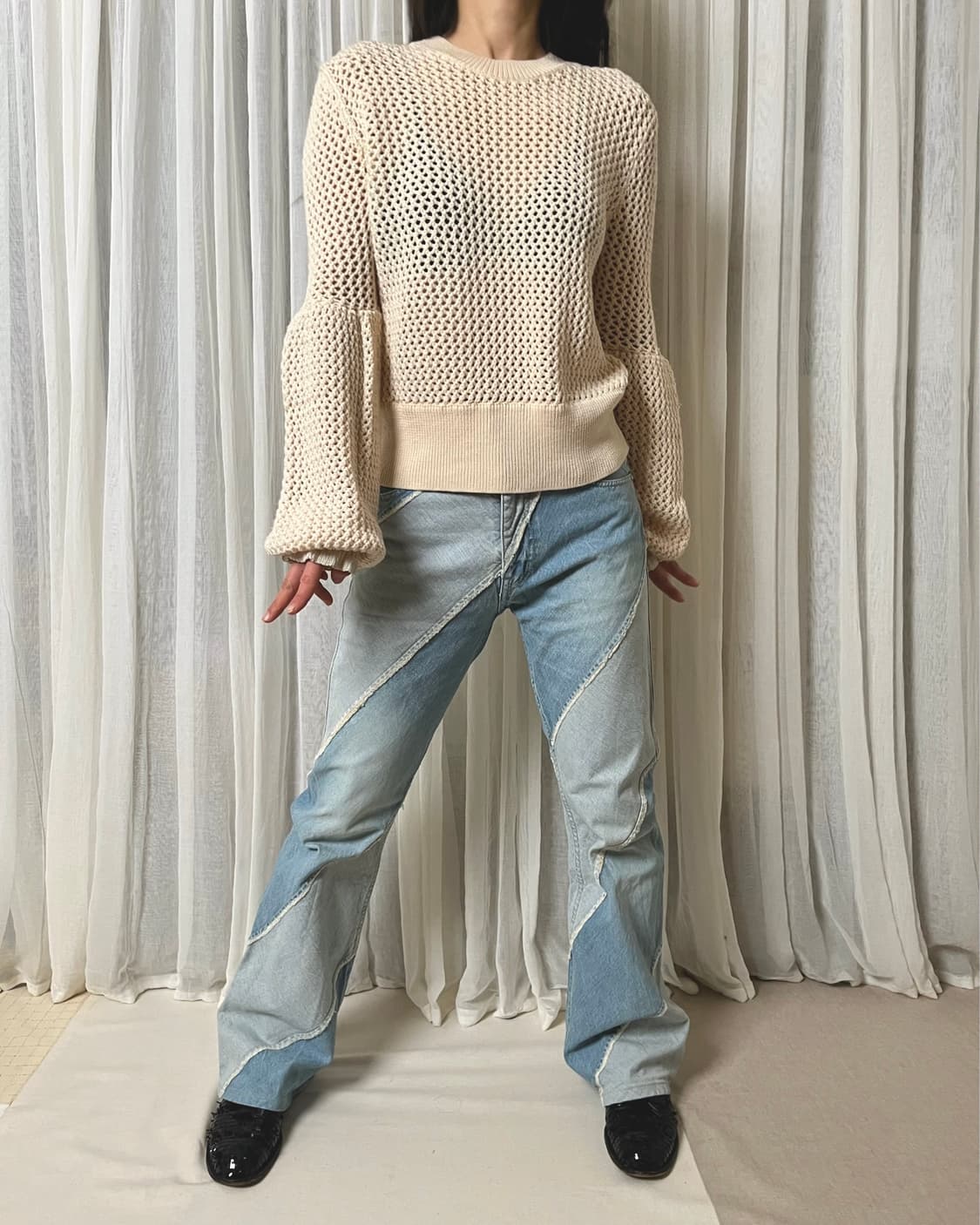 알렉산더 맥퀸 벌룬소매 그물 니트 alexander mcqueen  상품이미지2