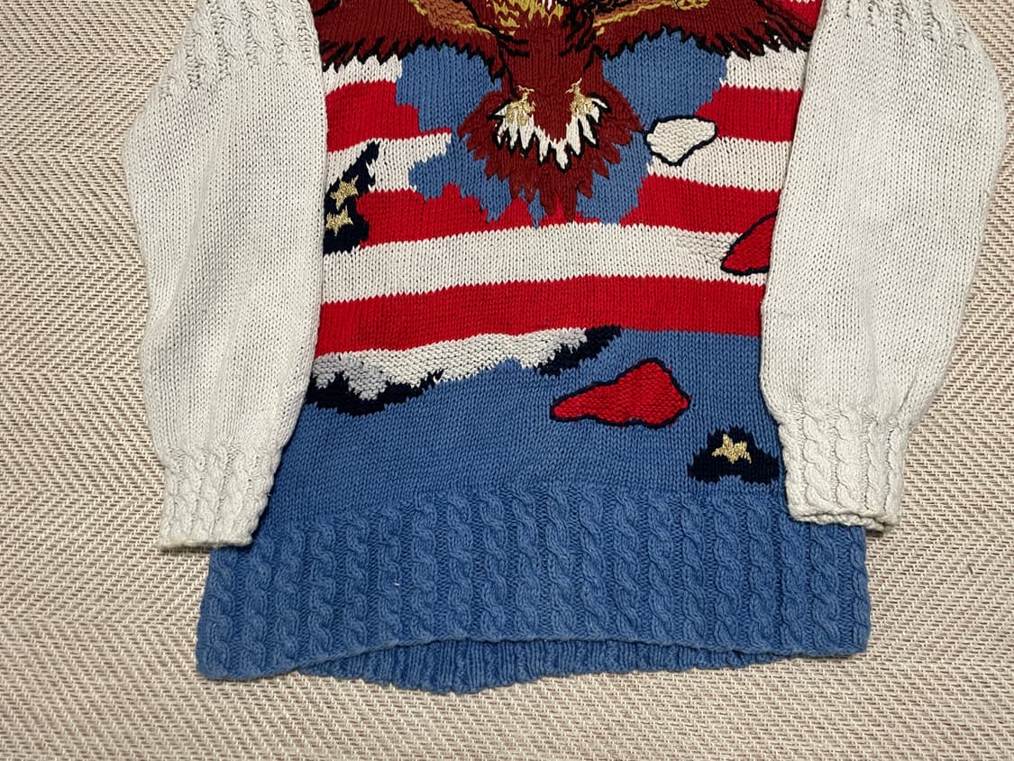 카르두치 성조기 이글 코튼 니트 J03269 상품이미지3