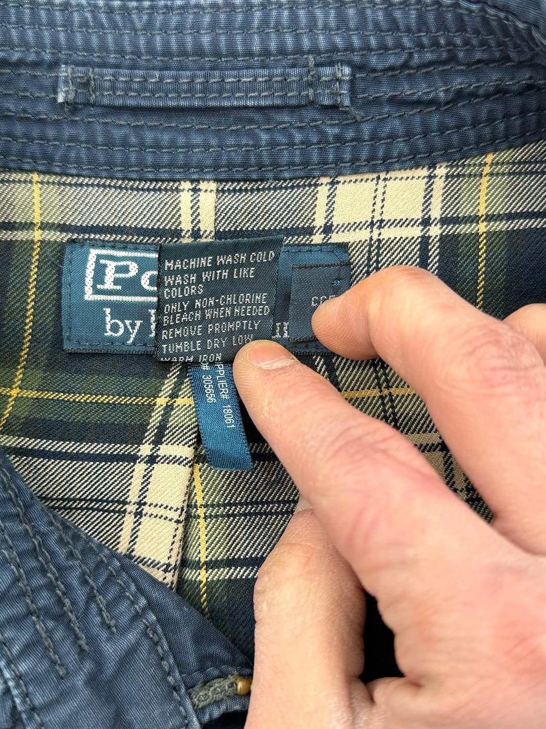 폴로 랄프로렌 베를린 블루 코튼쉘 체크 스윙톱 블루종 자켓 상품이미지8