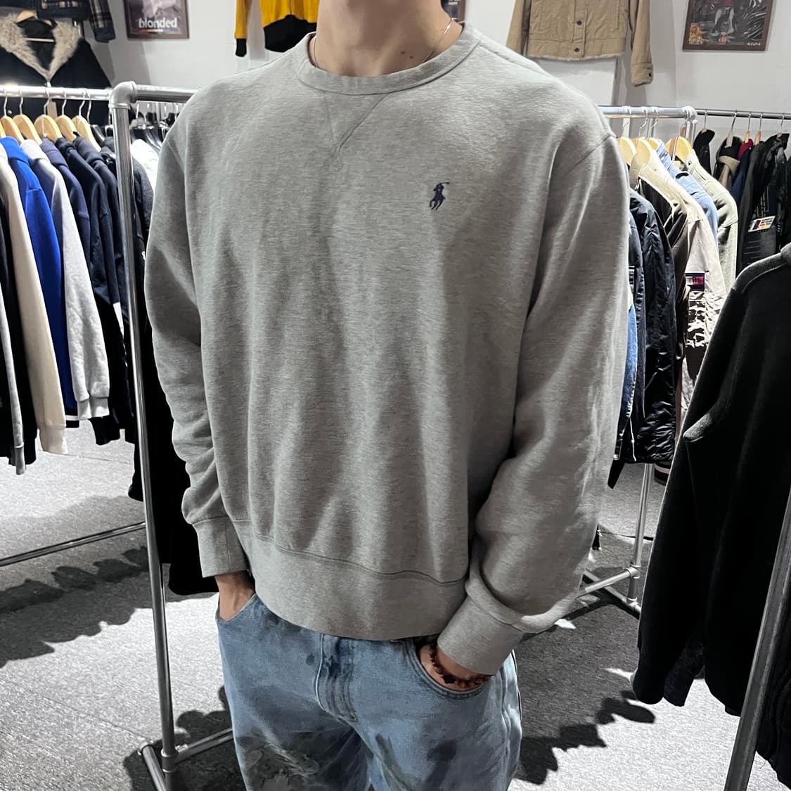 폴로 랄프로렌 그레이 맨투맨 상품이미지1