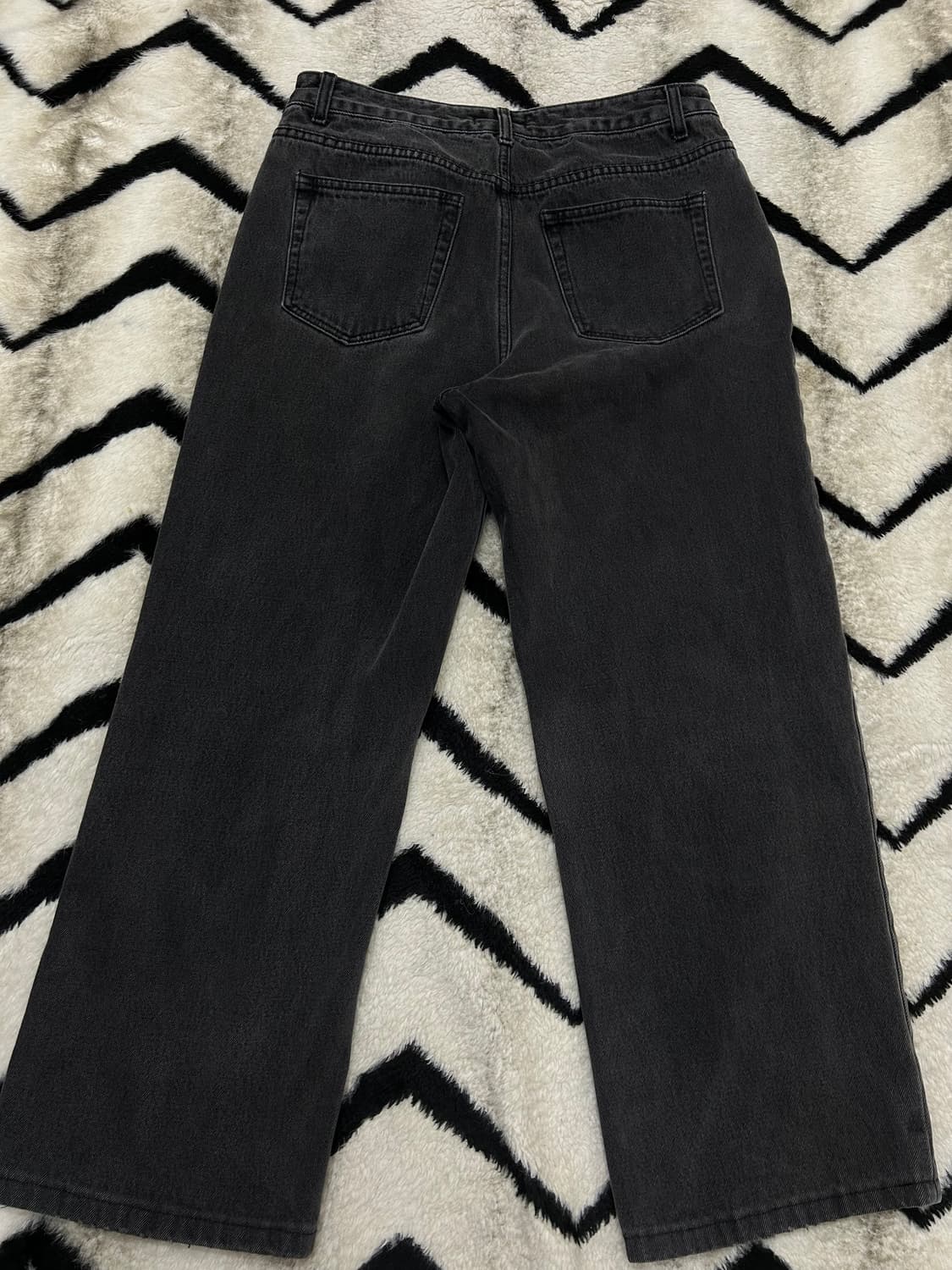 [32]무신사스탠다드 와이드 데님팬츠/워시드블랙 상품이미지2