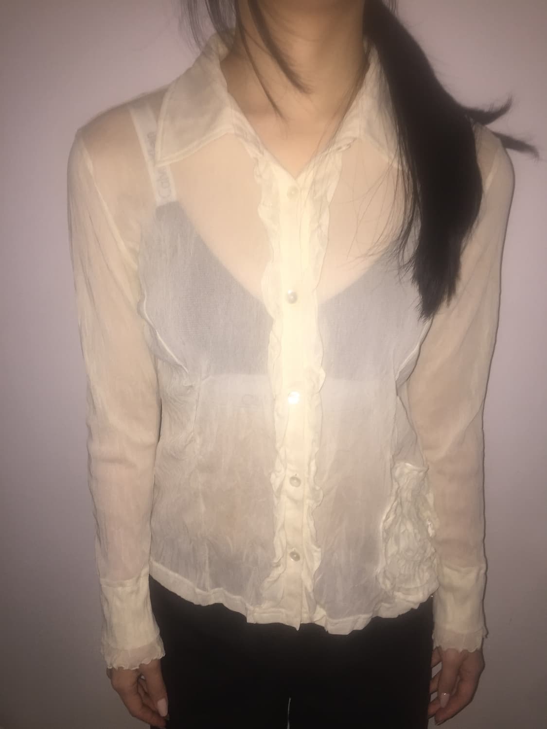 빈티지 시스루 셔츠 상품이미지2