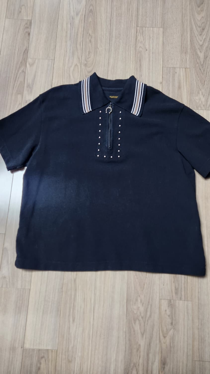 캐피탈 타이틀리 우븐 피케 랭글 칼라 집업 푸에블로 폴로 블랙 상품이미지2