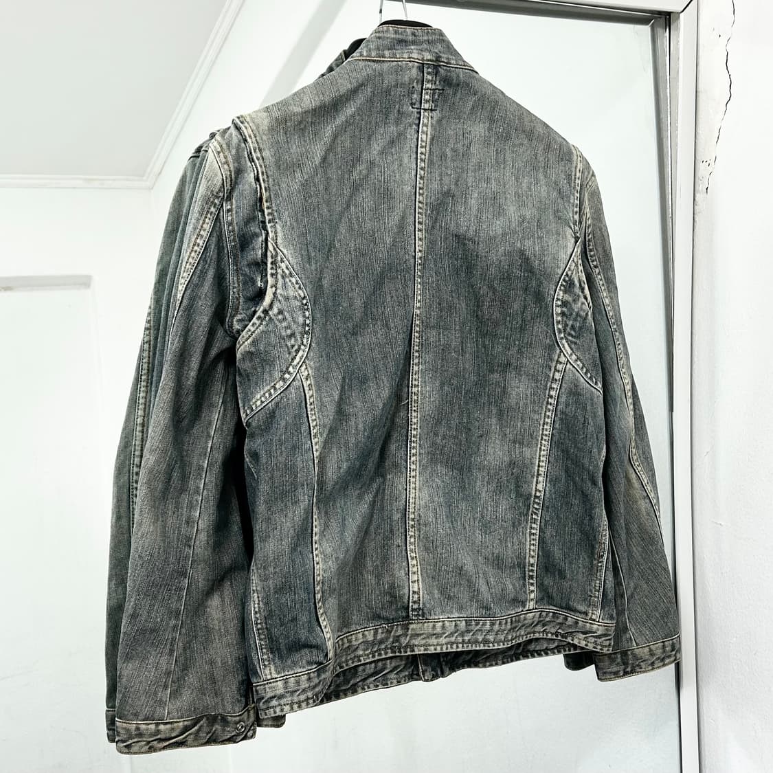 지스타로우 테크니컬 데님 바이커 자켓 상품이미지5