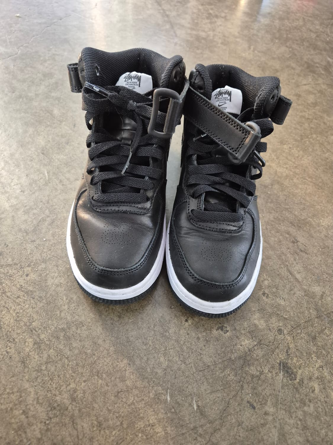 나이키 에어포스1 미드 스투시 블랙 상품이미지3