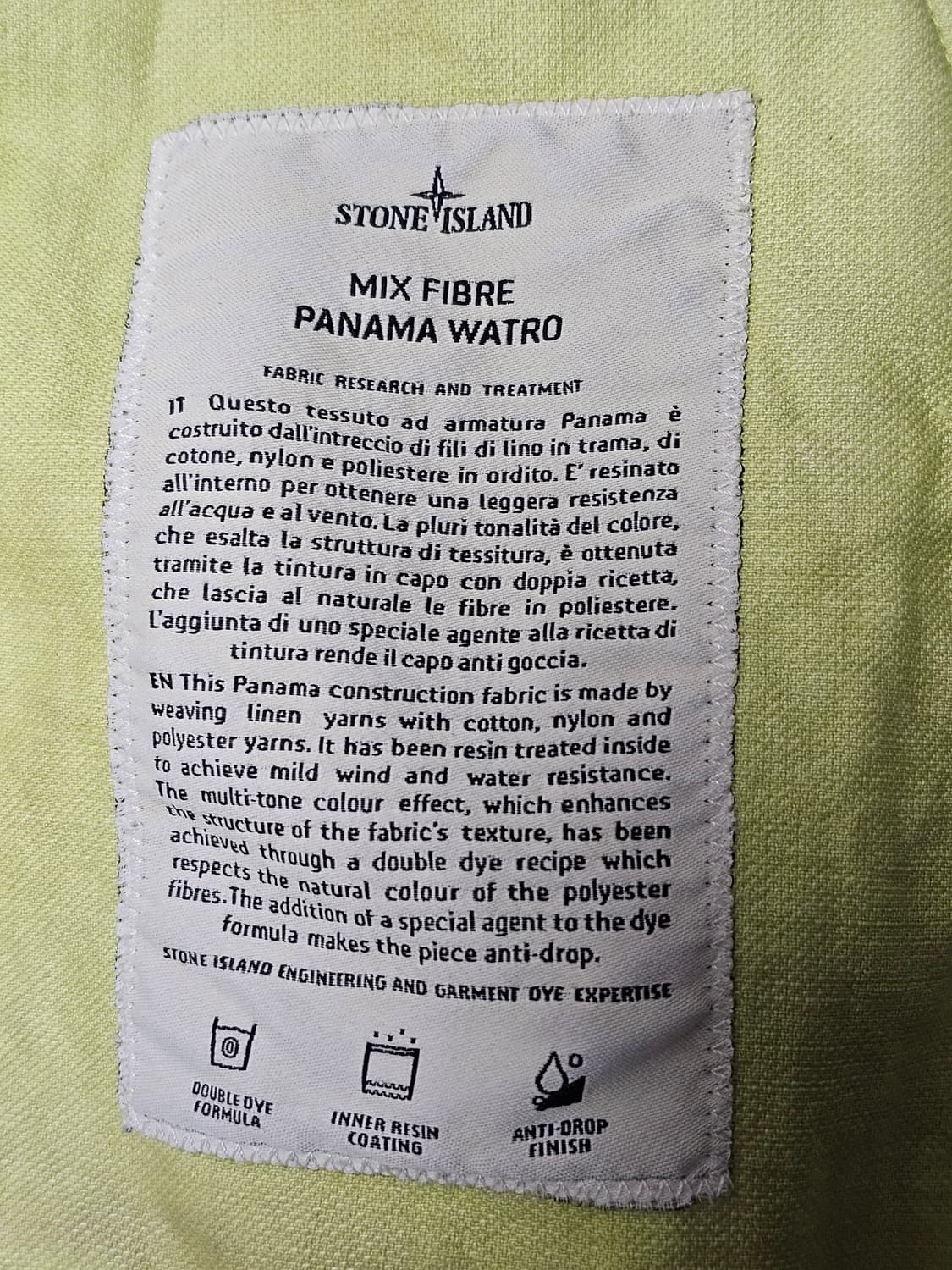 스톤아일랜드 MIX FIBRE PANAMA WATRO 자켓 상품이미지9