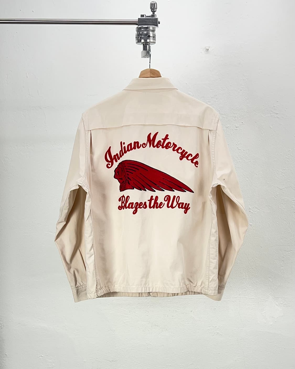 인디언 모터사이클 아이보리 스테퍼 로고 워크 자켓 상품이미지1