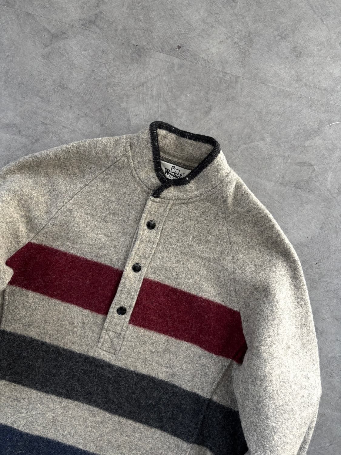 Woolrich 울리치 단가라 쓰리버튼 울 혼방 하프니트 상품이미지5