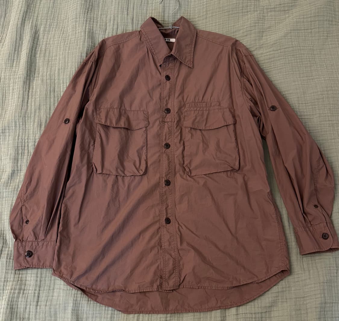 Uniqlo U 유니클로 유틸리티오버셔츠 브라운 상품이미지2
