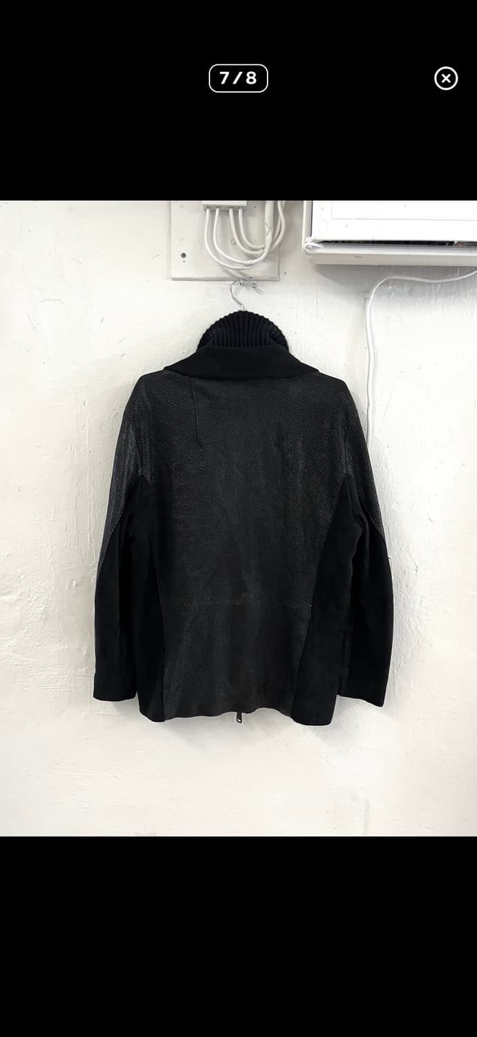 트랜짓 파이톤 가공 램스킨 레더 하이넥자켓 상품이미지7