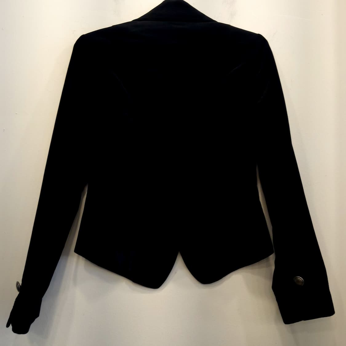 타임 블랙 벨벳 크롭 자켓 상품이미지5