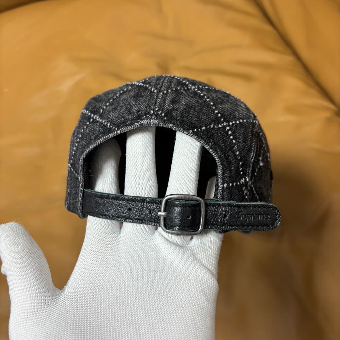 슈프림 캠프캡 모자 박스로고 23fw 펀치드 데님 블랙 상품이미지8