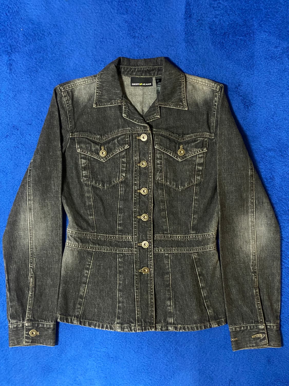 DKNY JEANS 블랙 데님 자켓 오네갸루 스타일 상품이미지1