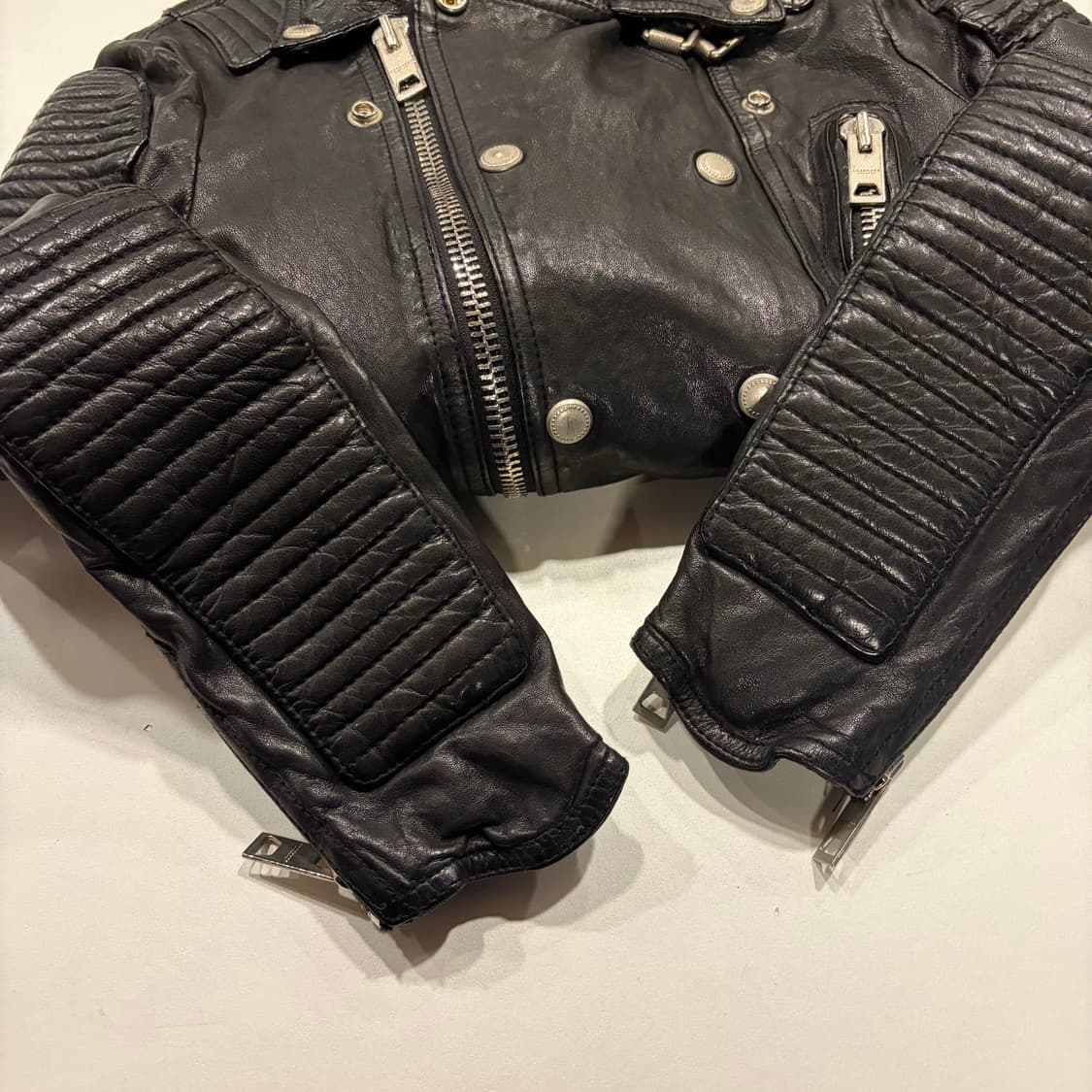 [55] 이태리 웨스턴 블랙 양가죽 레더 바이커 자켓 D270 상품이미지6