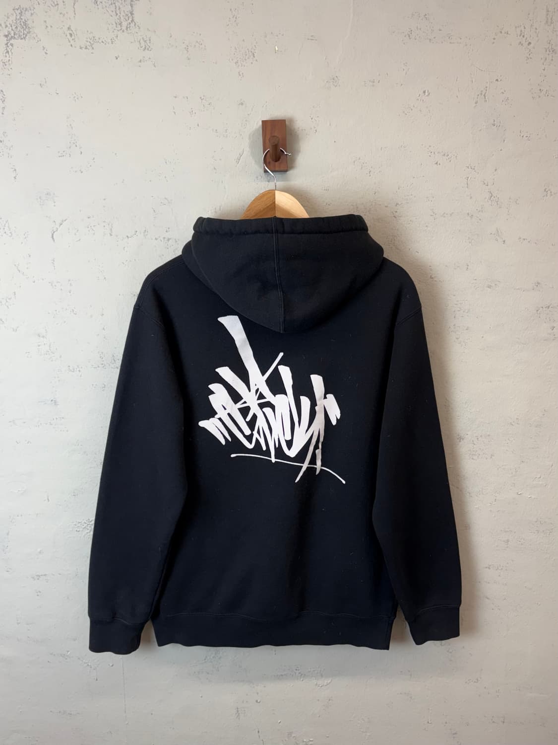 오베이 페이스 프린팅 후드티 블랙 상품이미지2