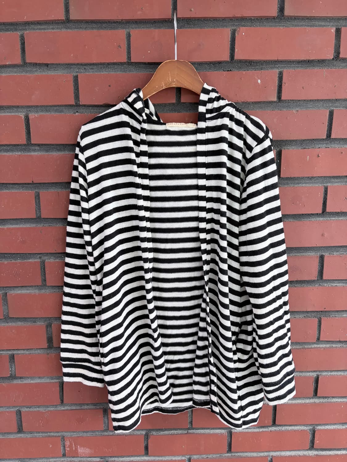 단가라 후드가디건 상품이미지1