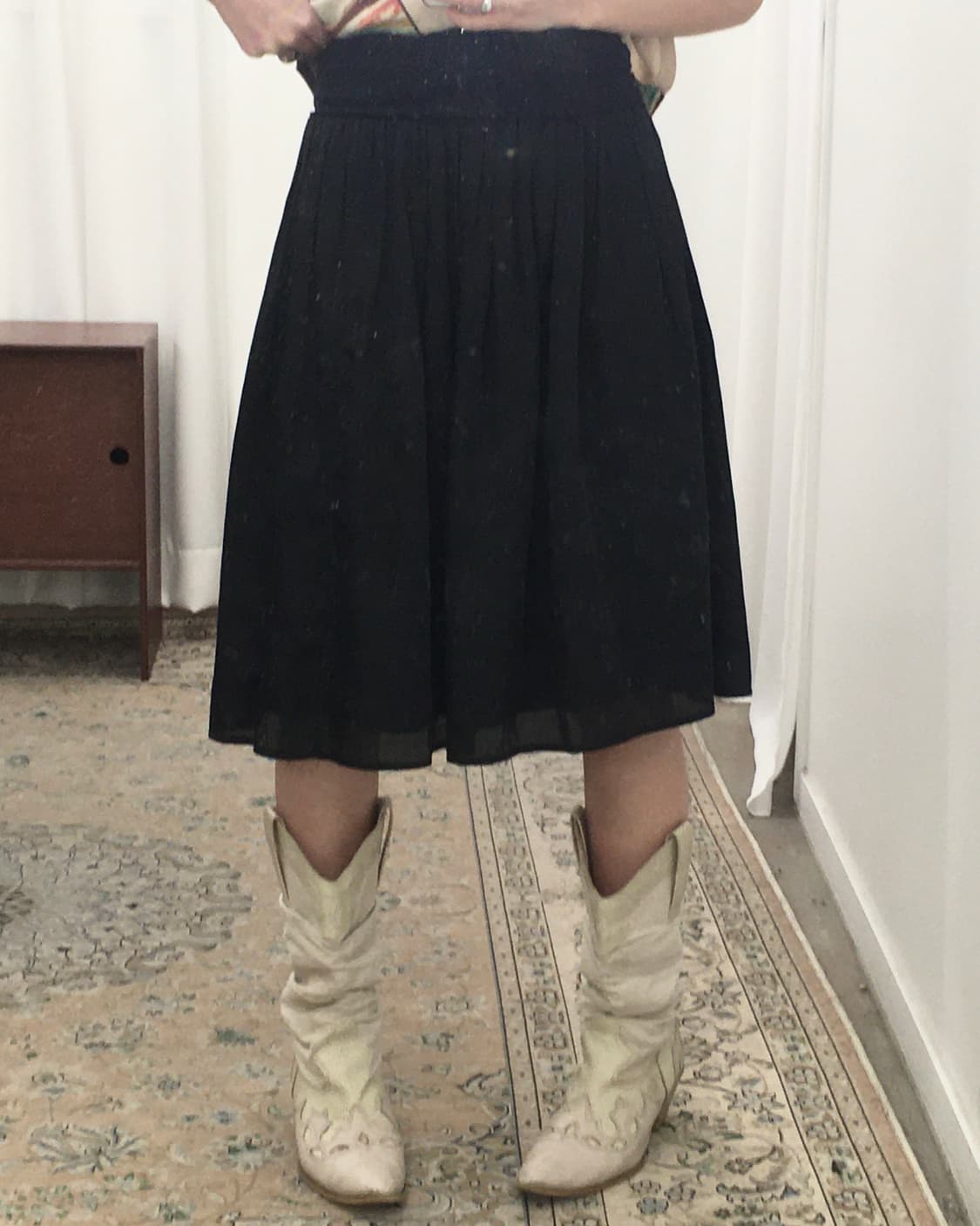 블랙 플레어 스커트 상품이미지2